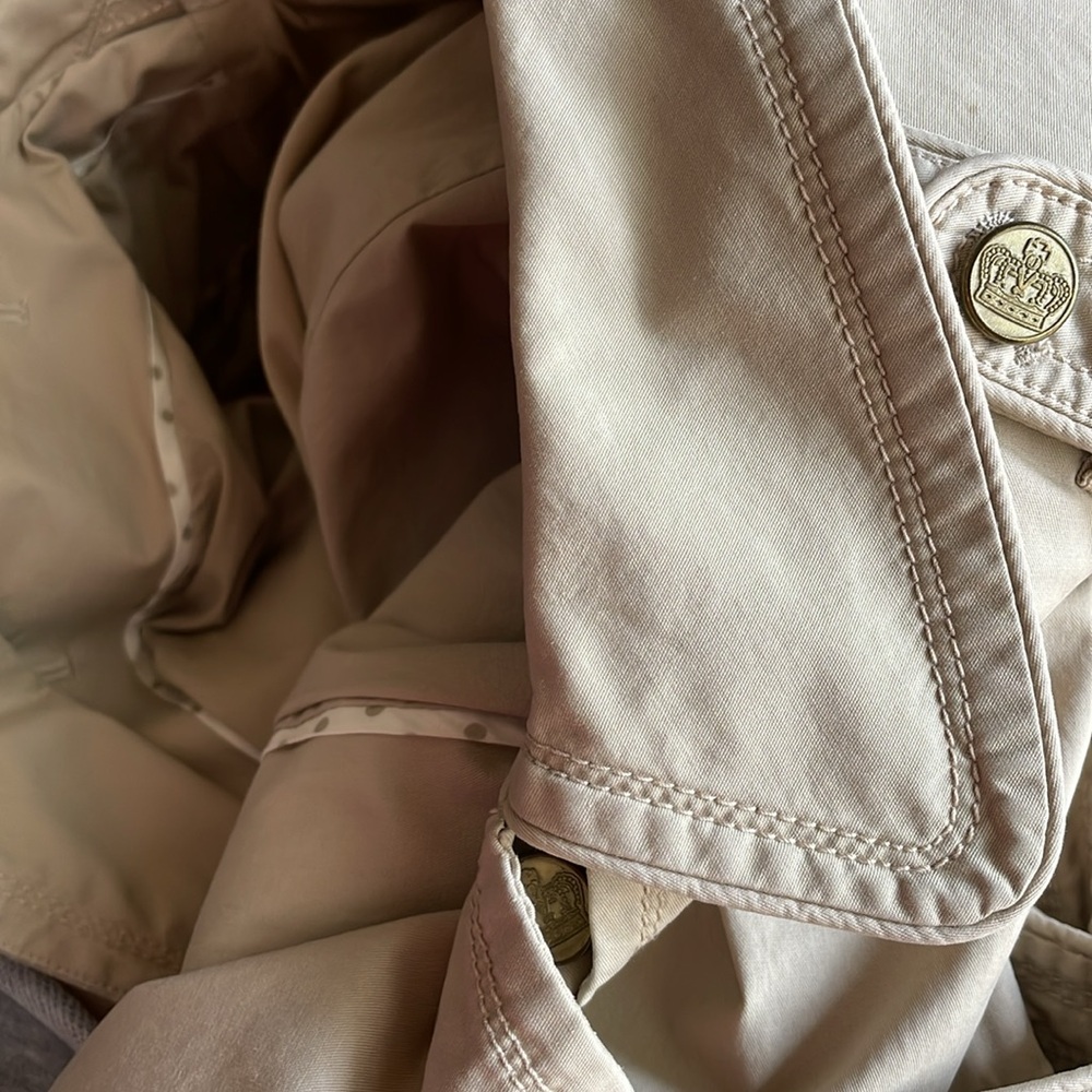 y2k Juicy Couture Khaki Belted Rain Jacket Trench - L - Picture 12 of 13